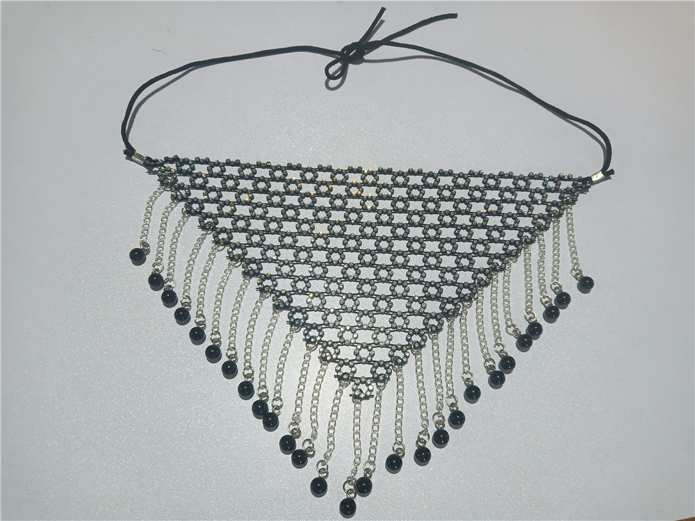 Rhinestone Party Mask Sparkly Crystal Face Mask with Hanging Chains